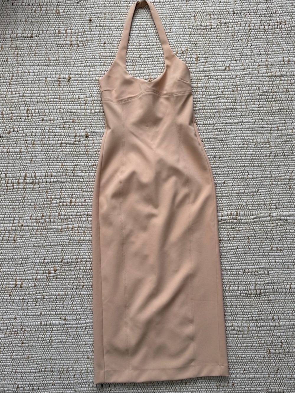 Zara Nude Halter Midi Dress - Picture 4 of 4